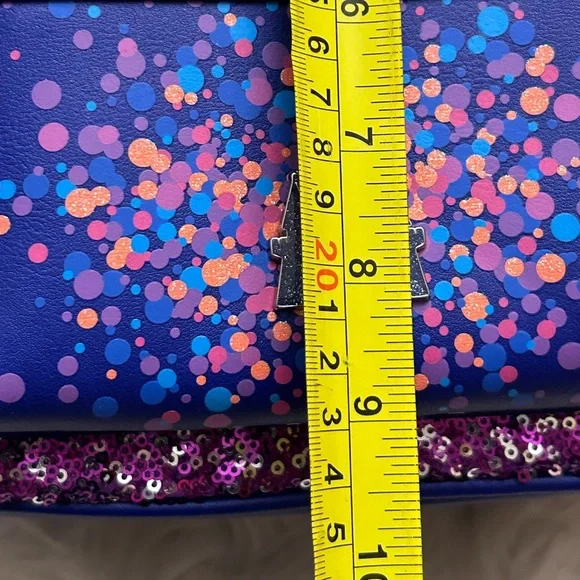 LOUNGE FLY DISNEY PARKS Paris Disneyland 30th Anniversary Sequin Mini Ba…